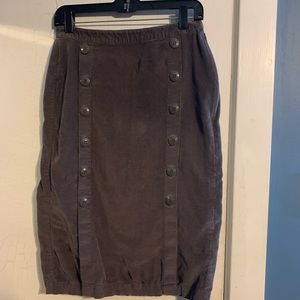 Lavender corduroy pencil skirt